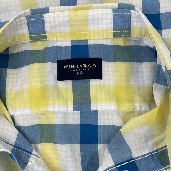Peter England casuals Button Down 100% cotton shirt Size m 39cm - Picture 3 of 8